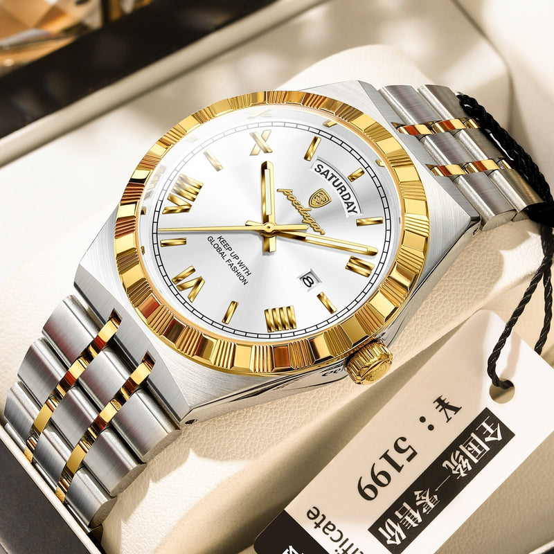Trendy Men's Night Light Waterproof Watch