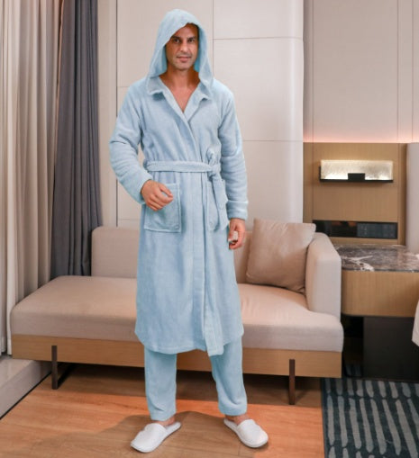 Men's Fibre Velvet Gown Set