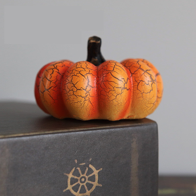 Halloween Pumpkin Lantern – LED Candle Lamp, Resin Simulation Luminous Pumpkin Decor