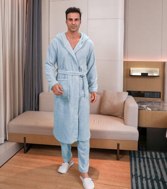 Men's Fibre Velvet Gown Set