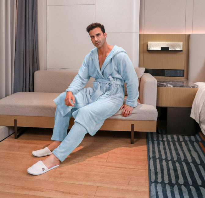 Men's Fibre Velvet Gown Set
