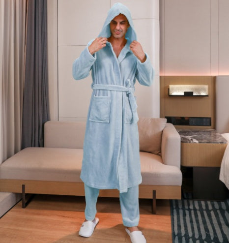 Men's Fibre Velvet Gown Set