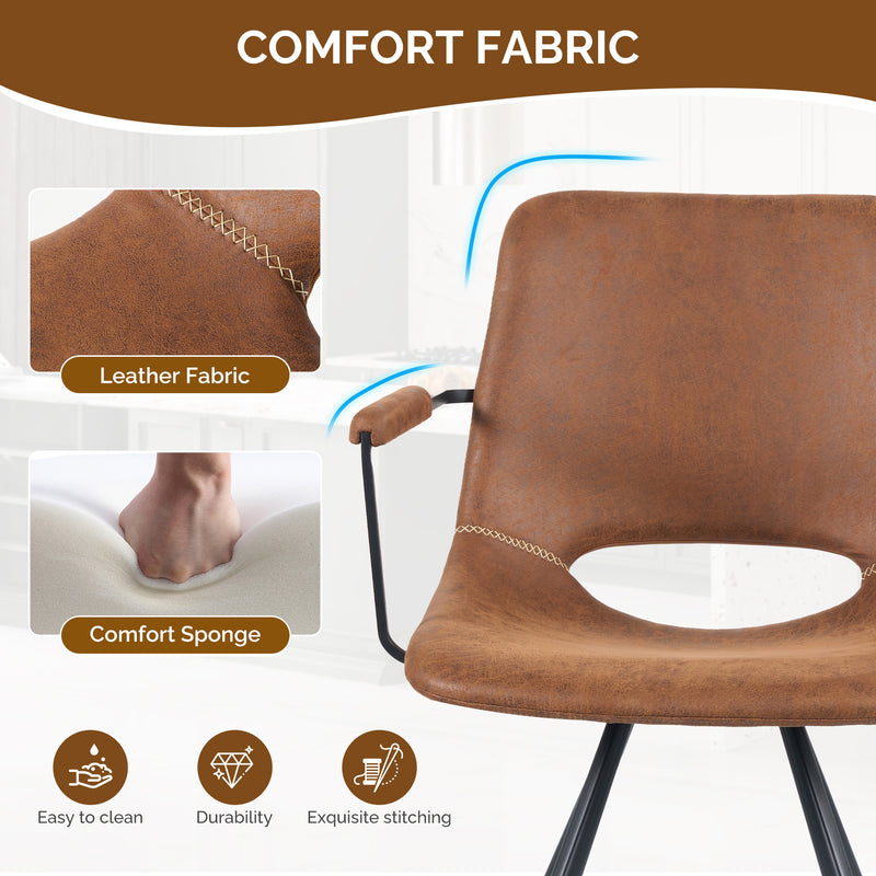 Modern Interior Kitchen & Dinning Room Chairs soft velvet coating Synthetic leather covering