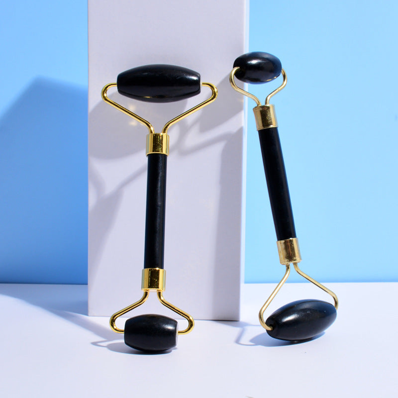 Black Jade Facial Roller – Anti-Aging Face Massager for Skin Care & Relaxation