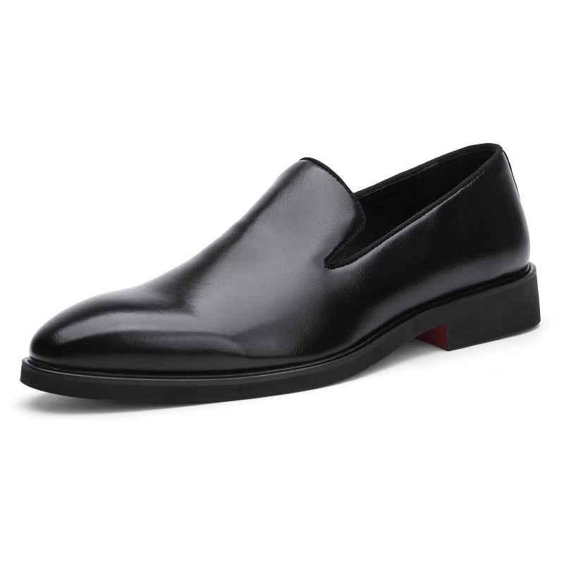 Men’s Black& Brown Leather Loafers – Classic Slip-On Dress Shoes for Formal & Casual Wear
