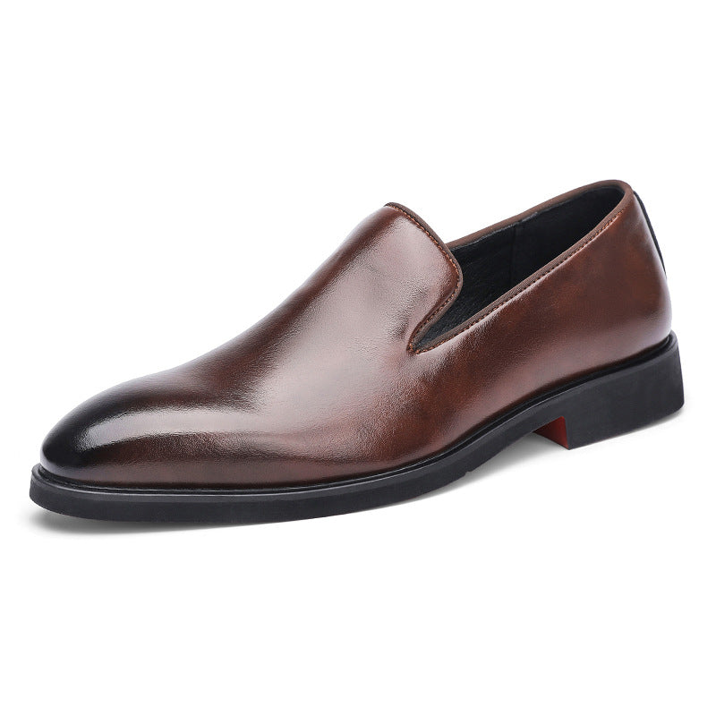 Men’s Black& Brown Leather Loafers – Classic Slip-On Dress Shoes for Formal & Casual Wear