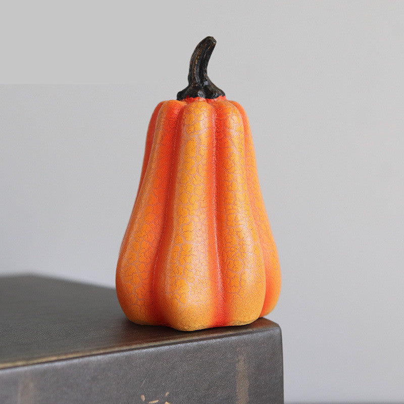 Halloween Pumpkin Lantern – LED Candle Lamp, Resin Simulation Luminous Pumpkin Decor