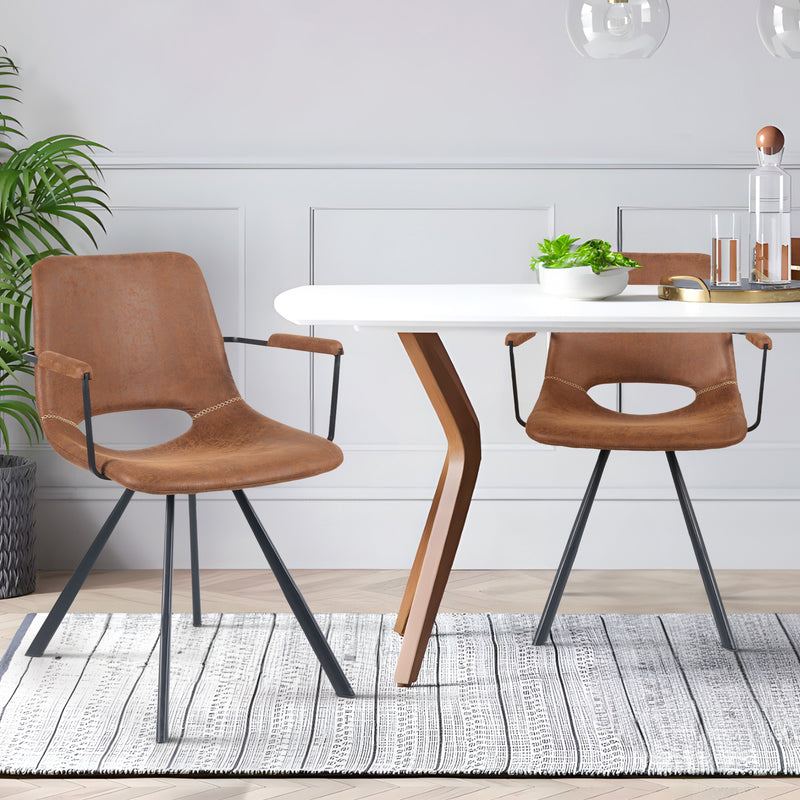 Modern Interior Kitchen & Dinning Room Chairs soft velvet coating Synthetic leather covering