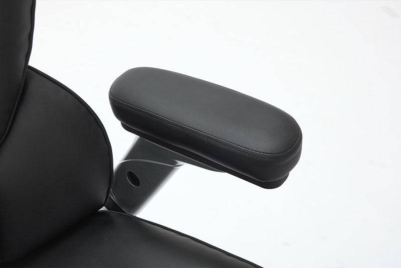 Big And Tall Office Chair 500lbs With Adjustable Lumbar Support, Executive Office Chair With Flip-up Armrest And Wider Seat, Ergonomic Leather Chair Breathable
