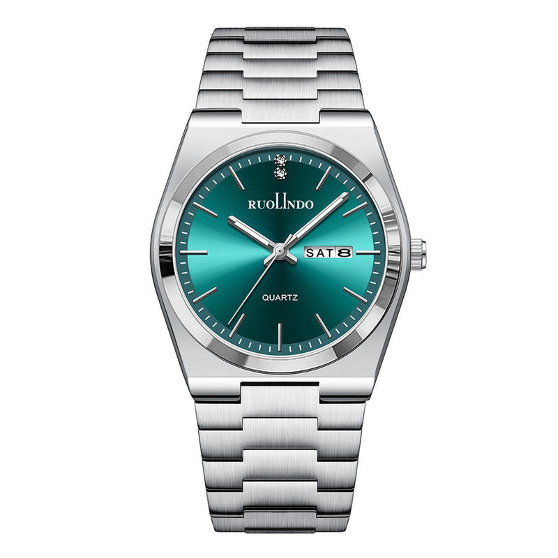 Double Calendar Advanced Stainless Steel Luminous Men's Watch