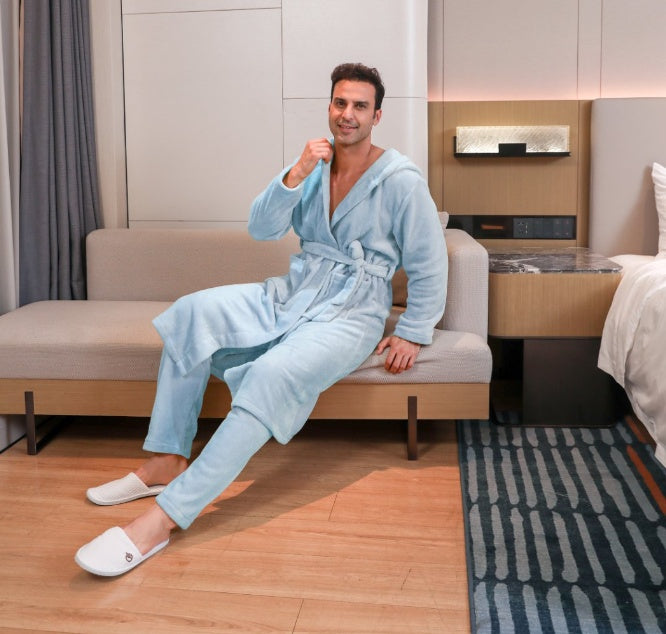 Men's Fibre Velvet Gown Set