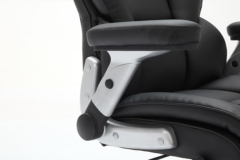 Big And Tall Office Chair 500lbs With Adjustable Lumbar Support, Executive Office Chair With Flip-up Armrest And Wider Seat, Ergonomic Leather Chair Breathable