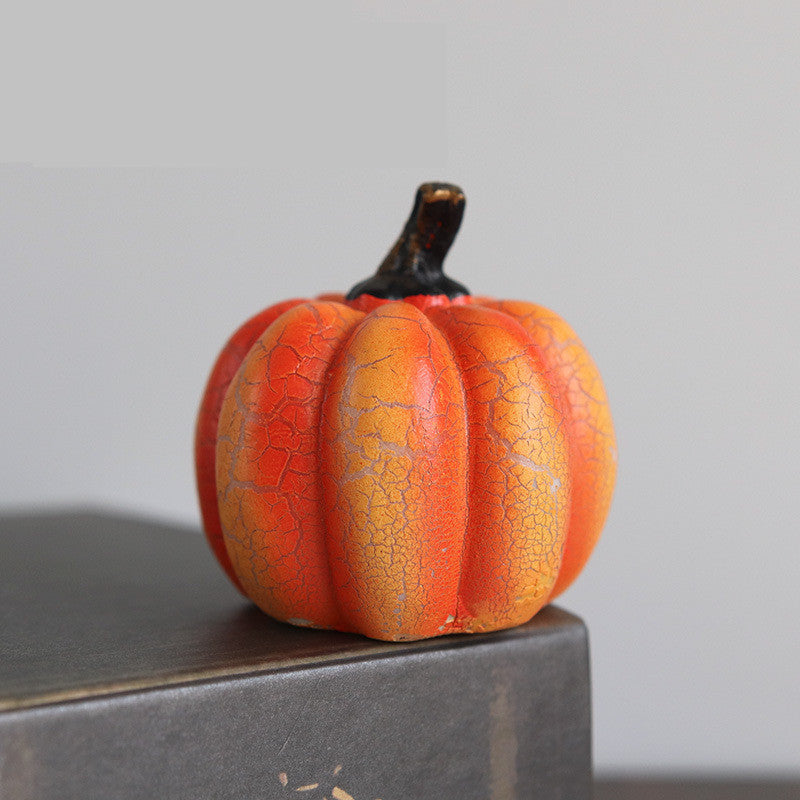 Halloween Pumpkin Lantern – LED Candle Lamp, Resin Simulation Luminous Pumpkin Decor