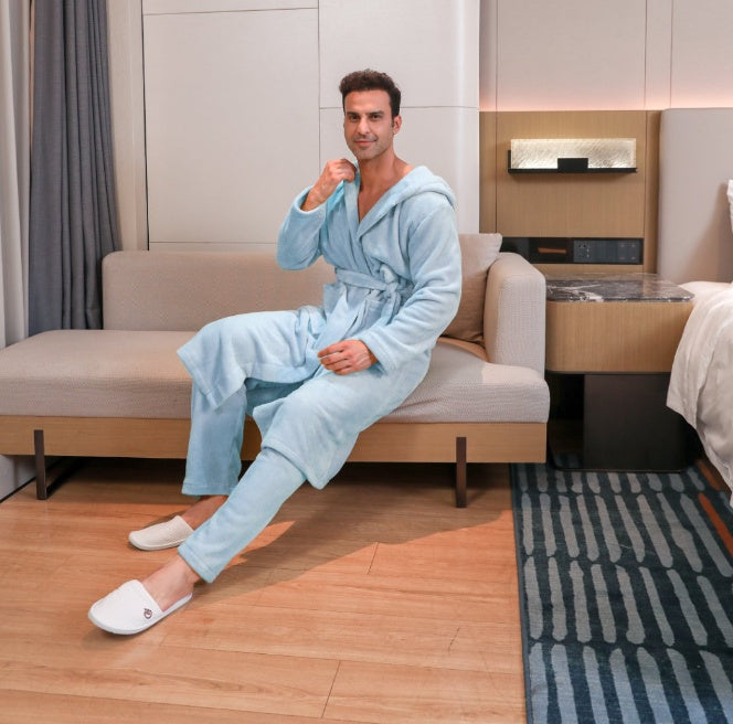 Men's Fibre Velvet Gown Set