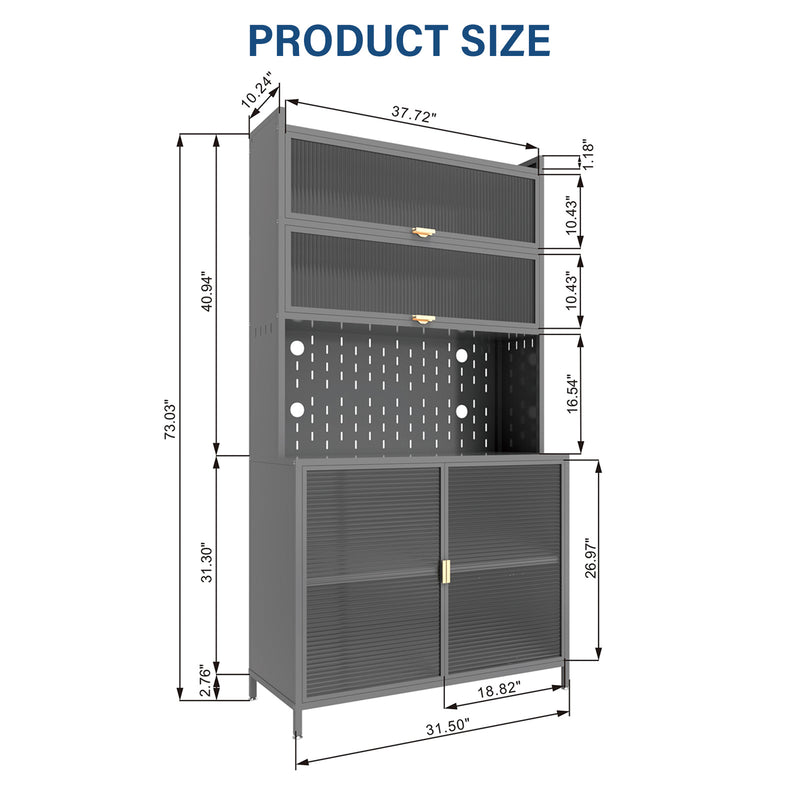 6 Level Flip Door Pantry Cabinet